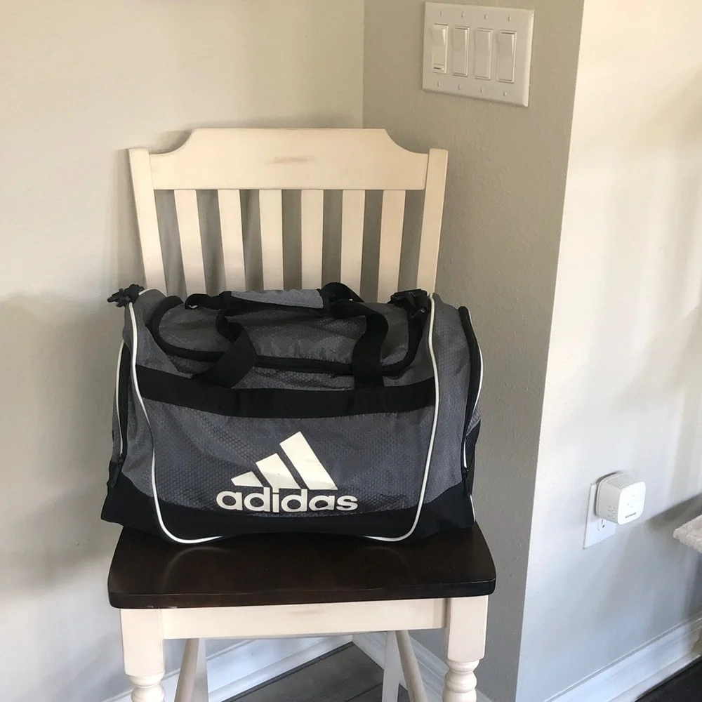 Adidas Defender IV Black and Gray Duffel Bag